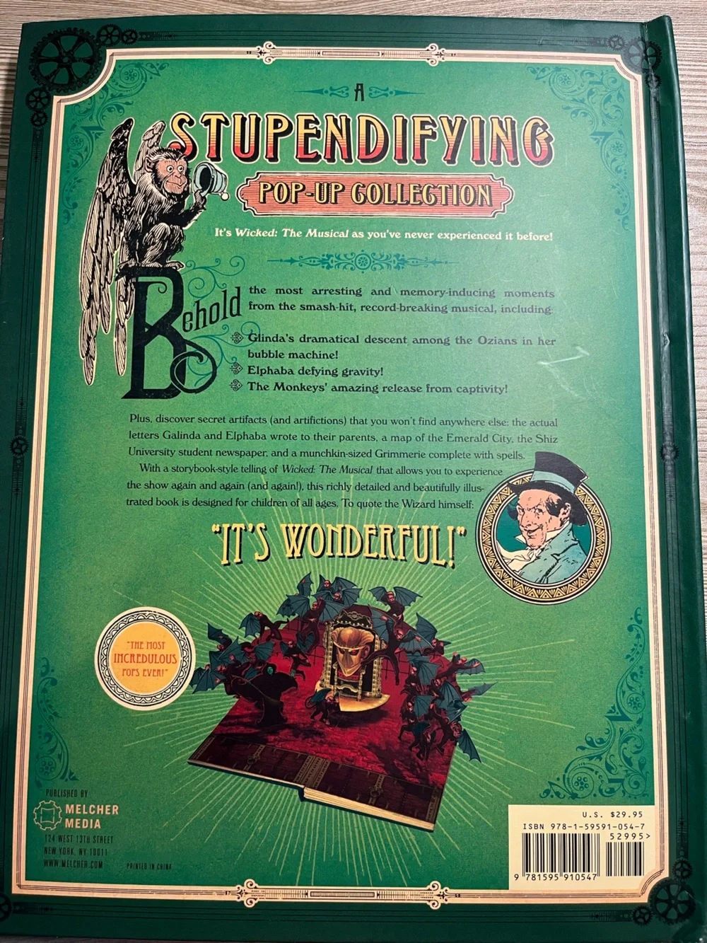 Wicked The Musical - Green Pop-Up Compendium Book